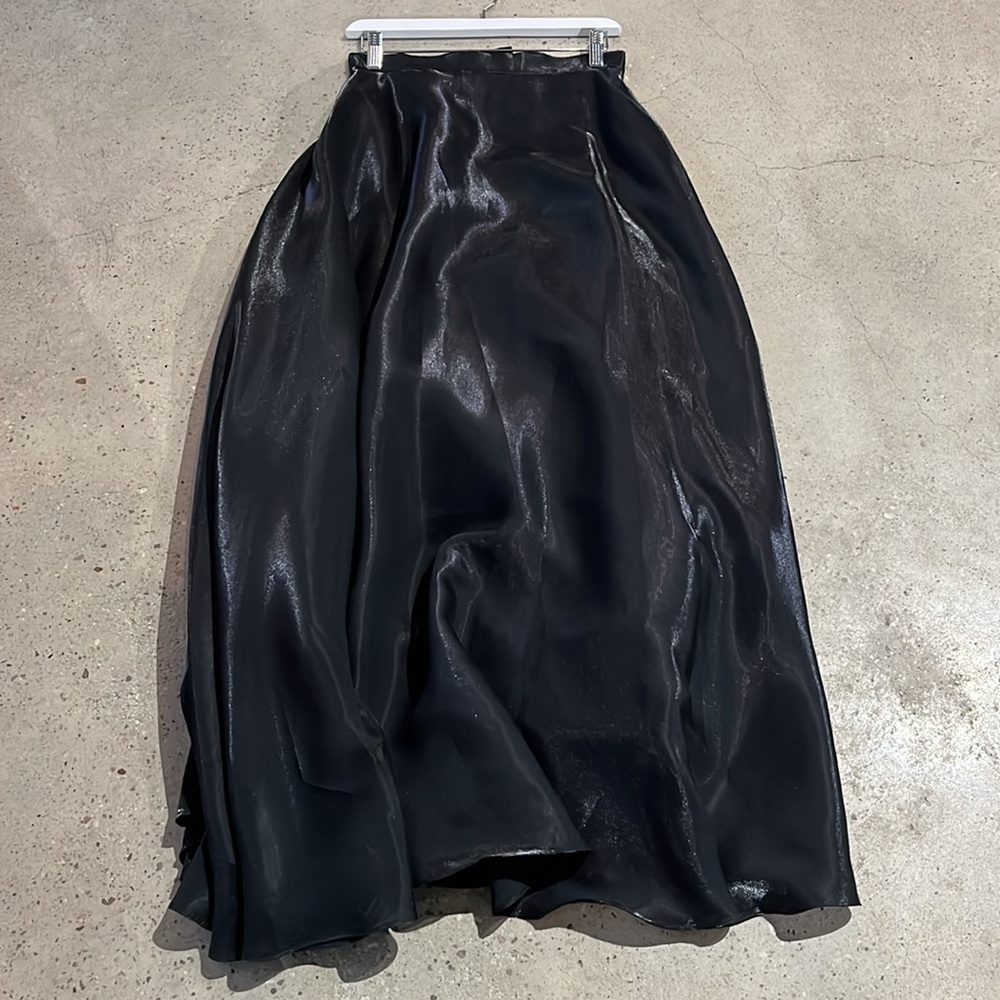 JS Collections Black Iridescent Full-Length Skirt